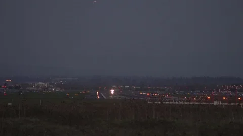 Jet Airplane Takeoff Stock Footage 129190650