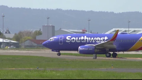 Jet Airplane Takeoff Stock Footage 129190779