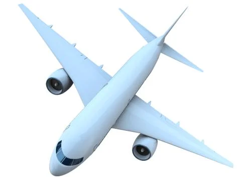Jet airplane top view Stock Illustration