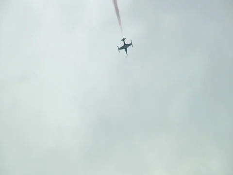 Jet in airshow 02 Stock Footage 24655430