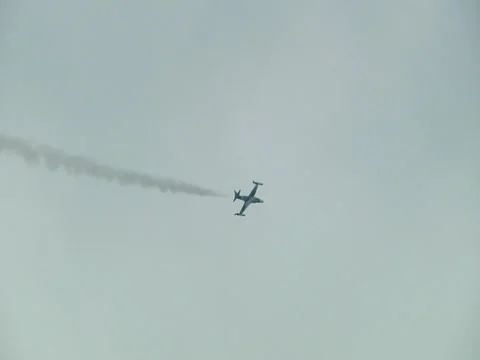 Jet in airshow 03 Stock Footage 24655456