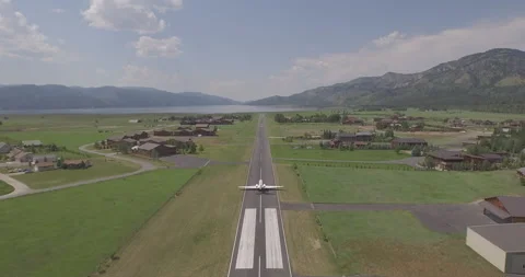 Jet Beechcraft Plane TakeOff - 4096 x 2160 Stock Footage 221121278