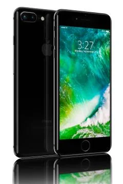 Jet Black iPhone 7 Plus Illustrazione stock