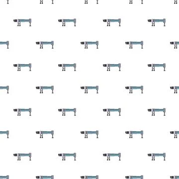 Jet bridge pattern creating a seamless airport travel background Stock Illustration