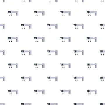 Jet bridge pattern creating a seamless airport background イラスト素材