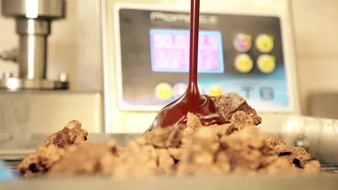 Jet of chocolate tap Stock Footage 155588757