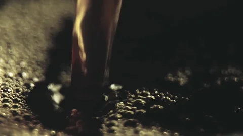 Jet of coffee in slow motion Stock Footage 76250307