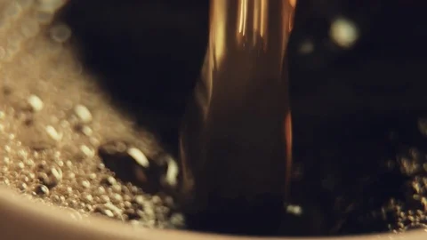 Jet of coffee in slow motion Stock Footage 76250369