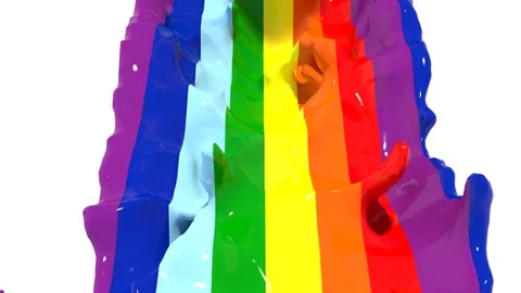 Jet colored paint on white background. 3D illustration Stock Footage 144595179