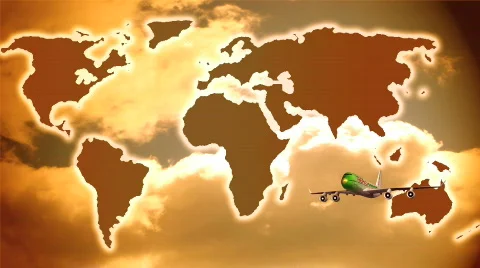 Jet Continents Flyover 스톡 동영상 349703