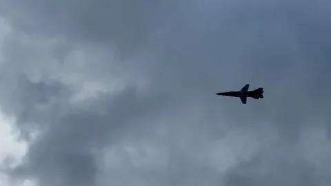 Jet Crashes After Pilots Eject at Michigan Air Show, Belleville, Michigan, USA - Stock Footage 247906992