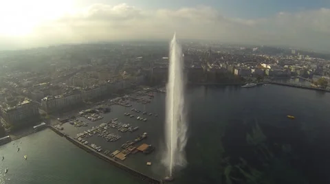 Jet d'eau de Genève Video stock 44395210