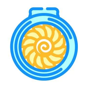 Jet engine aeronautical engineer color icon vector illustration Stock Illustration