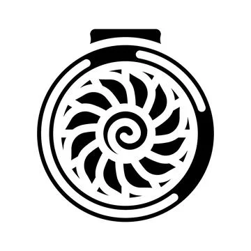 Jet engine aeronautical engineer glyph icon vector illustration Stock Illustration