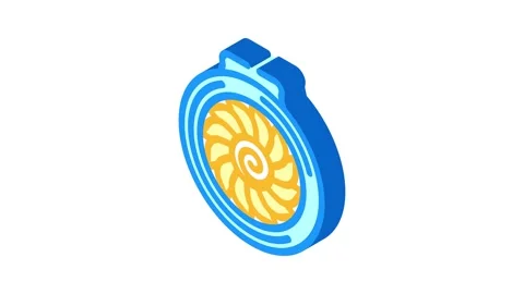 Jet engine aeronautical engineer isometric icon animation Stock Footage 327291826