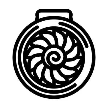 Jet engine aeronautical engineer line icon vector illustration Stock Illustration