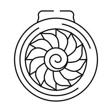 Jet engine aeronautical engineer line icon vector illustration 스톡 일러스트