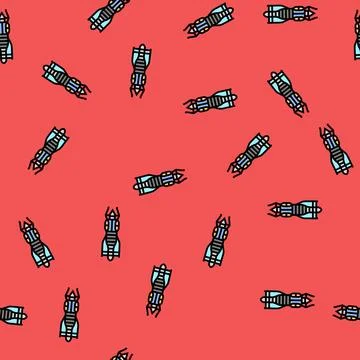 Jet engine aeronautical engineer vector seamless pattern Stock Illustration