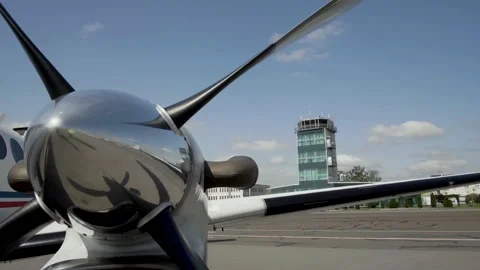 Jet Engine Of Aircraft And Blades Engine Moving With Wind. Stock Footage 169999520