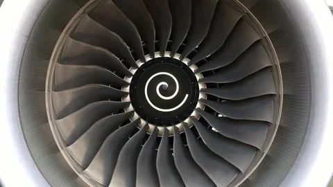 Jet engine of aircraft Stock Footage