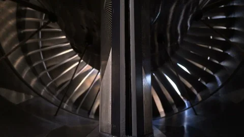 Jet engine of aircraft view backside of engine Stock Footage 91825782