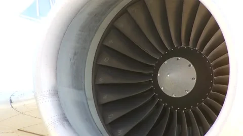 Jet engine of an airplane Stock Footage 55569239
