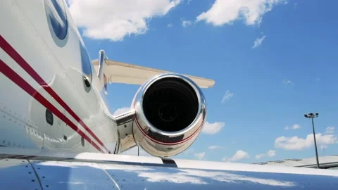 Jet engine of an airplane Stock Footage 133709048