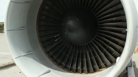 JET ENGINE CLOSE-UP Stock Footage 11058671