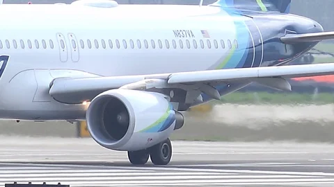 Jet Engine Close Up Stock Footage 127869595