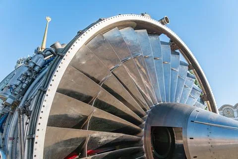 Jet Engine Close-Up, Robust Design, Industrial Strength Stock Photos