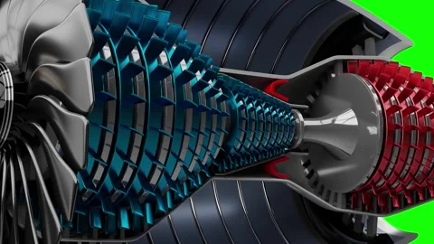 Jet engine components Stock Footage 249066282