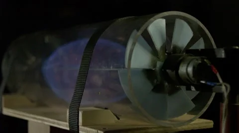 Jet Engine Demonstration. Flames. Slow Motion. Stock Footage 41206598