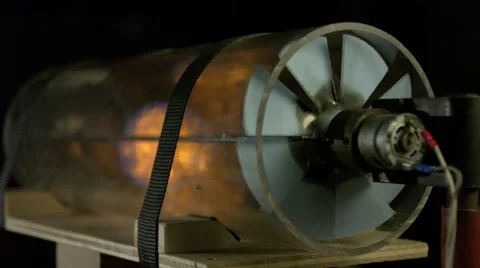 Jet Engine Demonstration. Flames. Slow Motion. Stock Footage 41206650