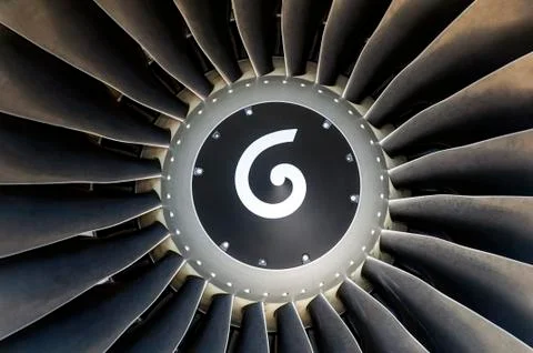 Jet engine detail. Stock Photos