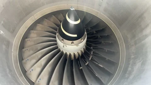 Jet engine fan blades. Stock Footage 204771916