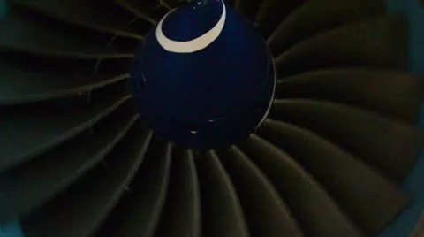 Jet engine fan Stock Footage 12383853