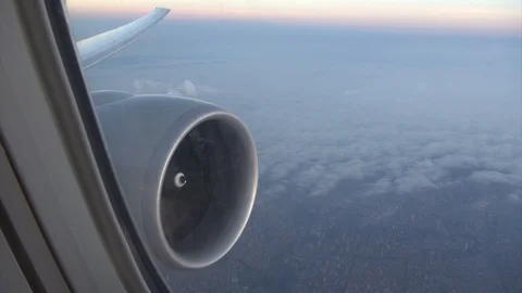 Jet engine in flight. Stock Footage 90024003