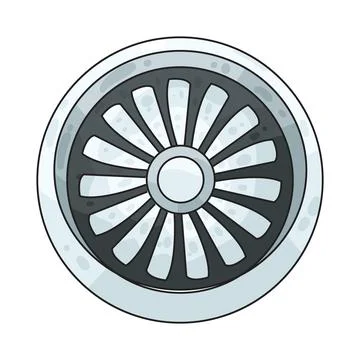 Jet engine illustration Stock Illustration