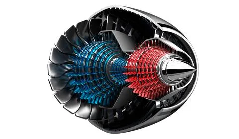 Jet engine inside - on white background イラスト素材