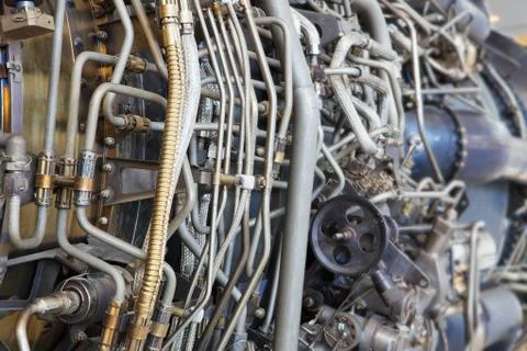 Jet engine internal Stock Photos