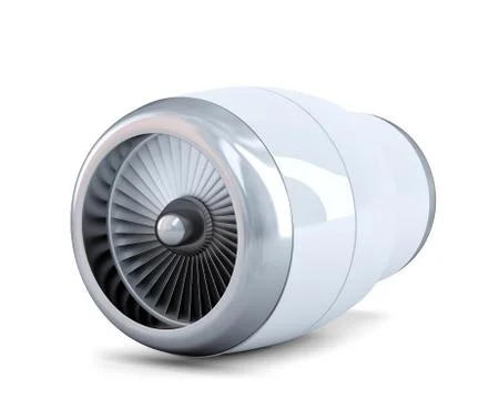 Jet engine. Isolated. Contains clipping path Stock Illustration