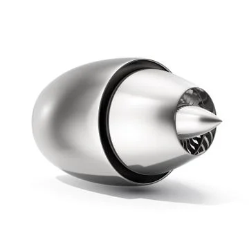 Jet engine isolated on white background. 3d rendering Stock Illustration