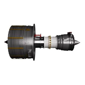 Jet engine isolated on white background High resolution 3d render Stock Illustration