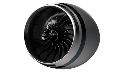 Jet engine isolated on white background Stock Illustration