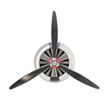 Jet engine isolated on white background. 3D illustration Illustration