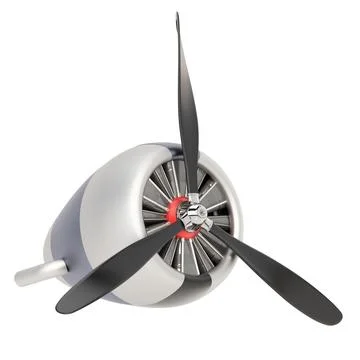 Jet engine isolated on white background. 3D illustration Stock Illustration