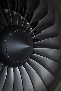 Jet engine passenger plane Stock Photos