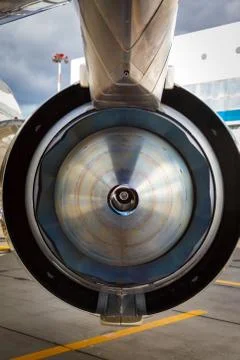Jet engine passenger plane Stock Photos