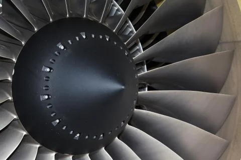 Jet engine passenger plane Foto stock