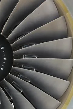 Jet engine passenger plane Stock Photos